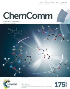 Prof. Park’s work has been selected to appear on the front cover of the Journal of Chemical Communications.