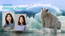 북극의 급속한 온난화가 북극 지역의 온실가스 배출 때문이라는 게 밝혀졌다. 강사라 교수(왼쪽)와 김도연 연구원(오른쪽)은 이번 연구에 참여한 유일한 한국계 연구진이다. | 배경 이미지 출처: Pixabay