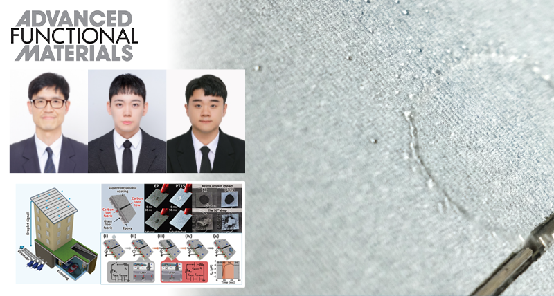 지붕이 빗물 튕겨내 전기 만든다!…탄소섬유 복합재 물방울 발전기 개발