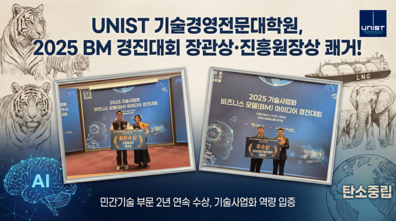 기술경영전문대학원, 2년 연속 비즈니스 모델 대회 ‘전원 수상’ 쾌거!