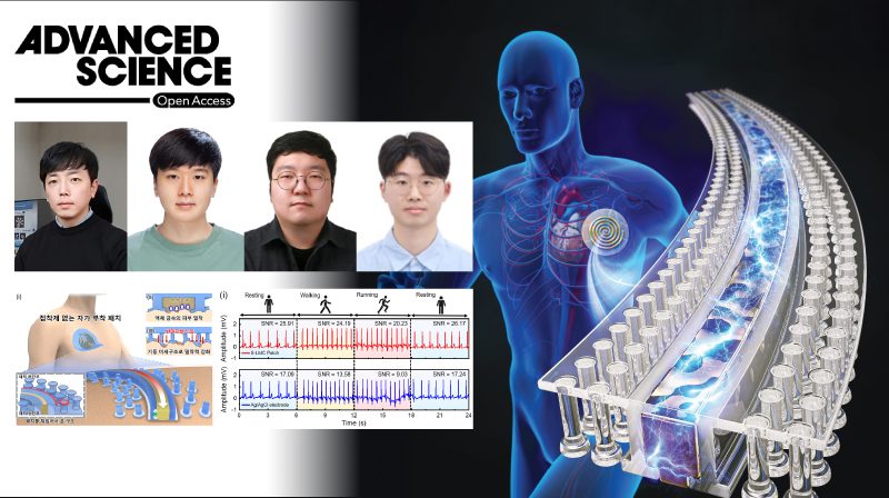 차가운 젤·가려움 유발 화학 접착제 없는 고성능 심전도 패치 개발