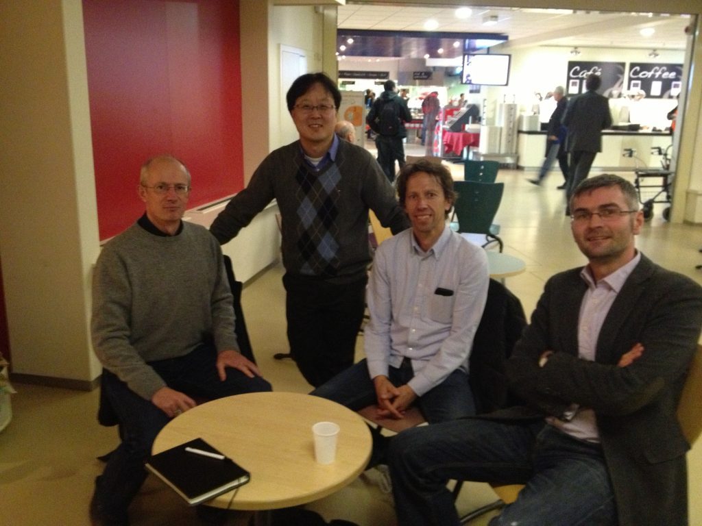 Professor Moses Chung in the Department of Physics at UNIST is with AWAKE research team at CERN cafeteria.