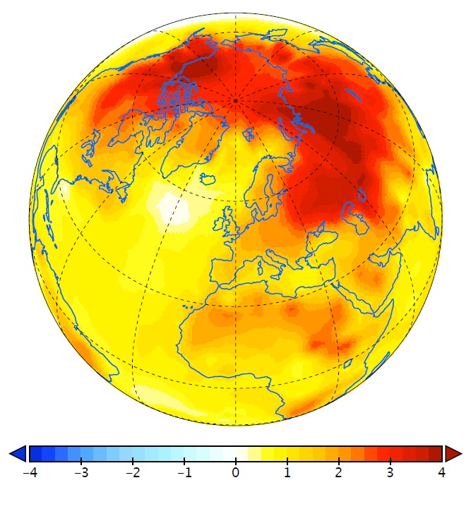 Amplification factor of observed surface temperatures relative to the global mean surface temperature