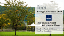 Nature Index 2019 Young Universities: UNIST Ranked No. 10 Worldwide
