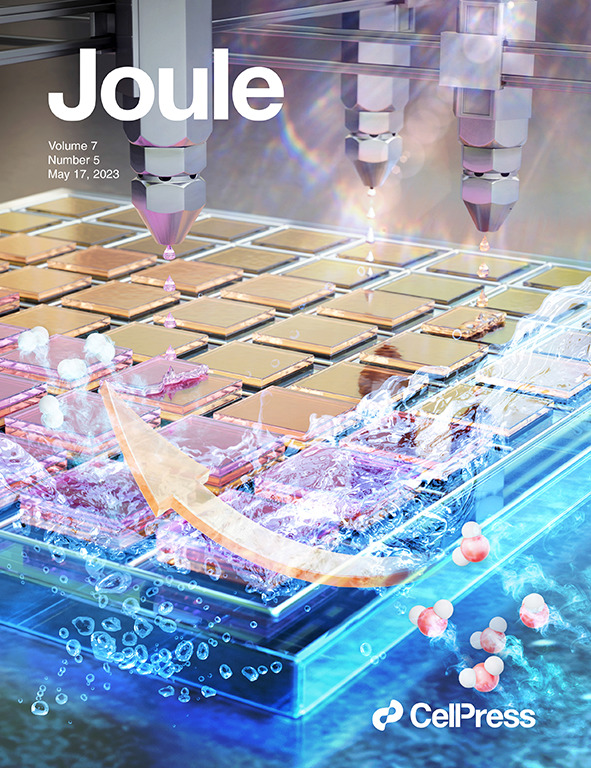 Their work has been selected for the cover feature of the May 2023 issue of Joule, a renowned journal published by Cell Press.