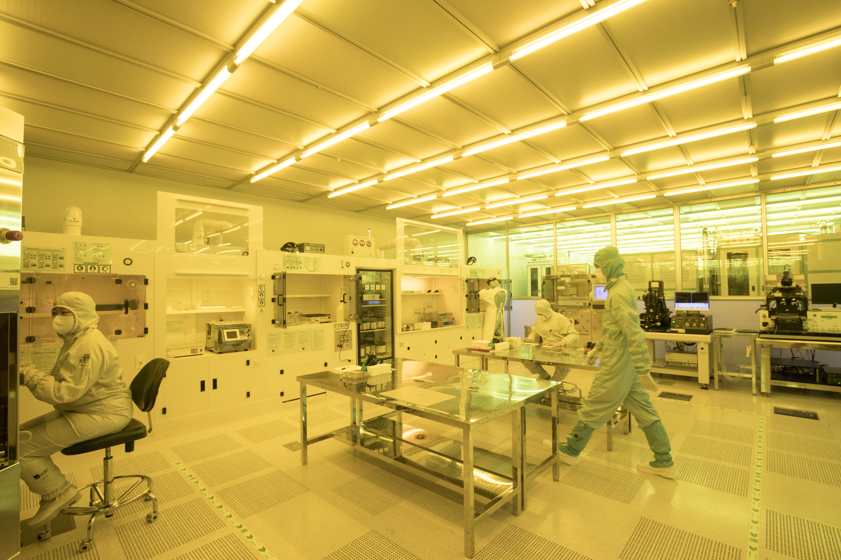 Shown above is the UNIST Nano Fabrication Cleanroom (UNFC) at UNIST Central Research Facility (UCRF).