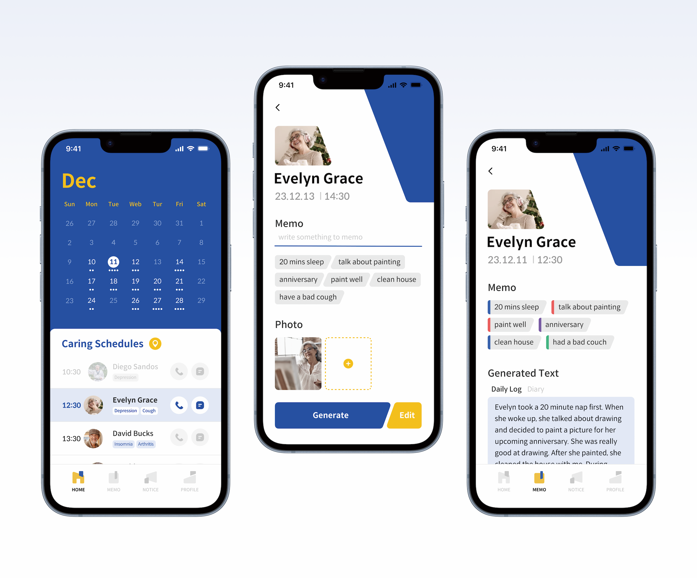 Careever: A digital service designed to support caregivers and elderly individuals living on their own. l Image Credit: Department of Design, UNIST