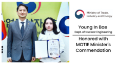 Young In Bae of the Department of Nuclear Engineering Honored with Ministerial Award