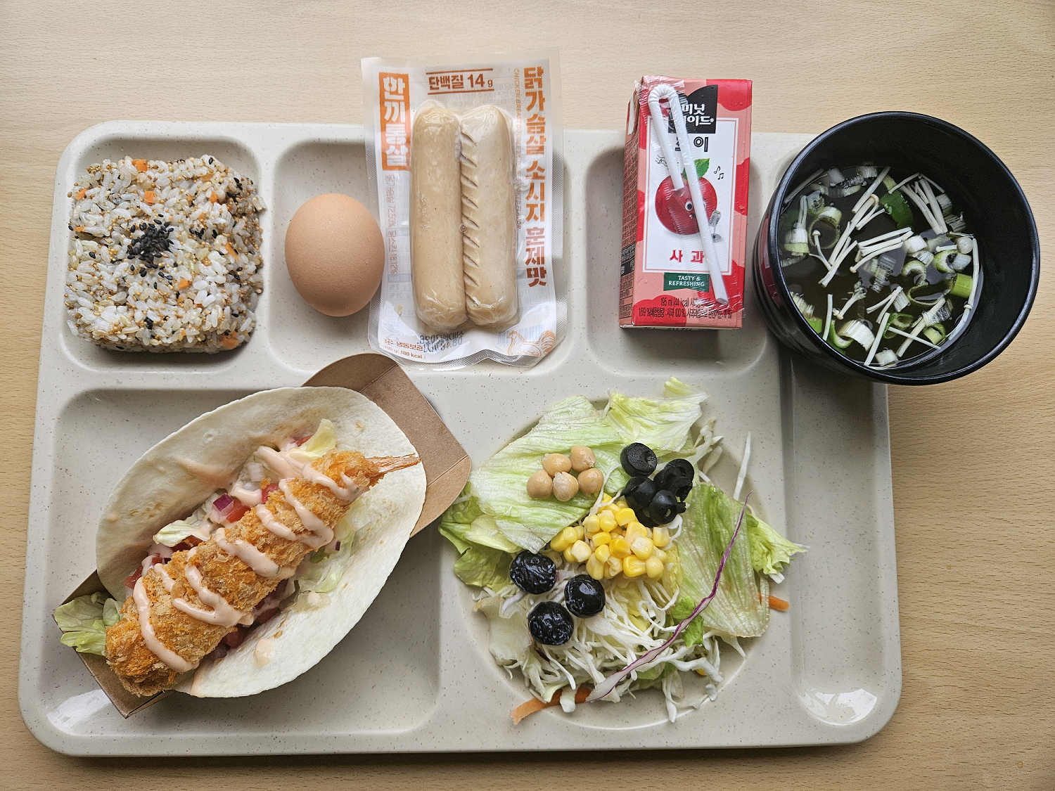 A sample menu of the 'One-Thousand-Won Breakfast' project, served on every Thursday. l Image Credit: General Affairs Team, UNIST