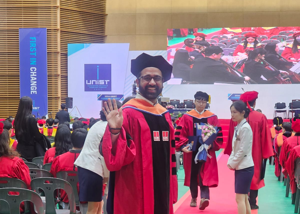 Dr. Hansora earned his Ph.D. in School of Energy and Chemical Engineering at UNIST in 2023.