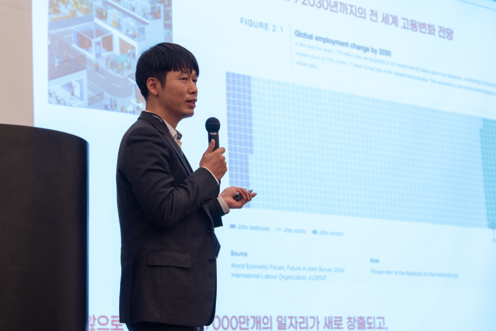 Kwang-Ho Lee, Head of the Research Planning Team, presented on research administration policy trends.