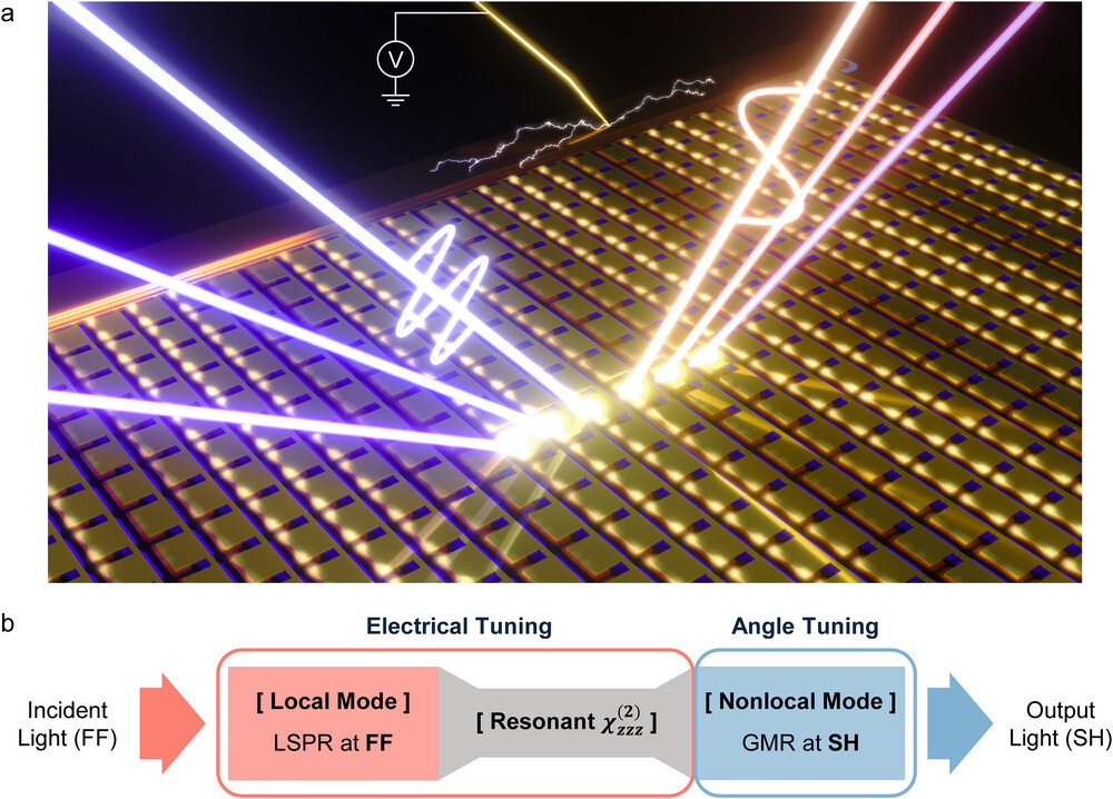 Figure 1. Concept of the local-to-nonlocal SHG process. 
