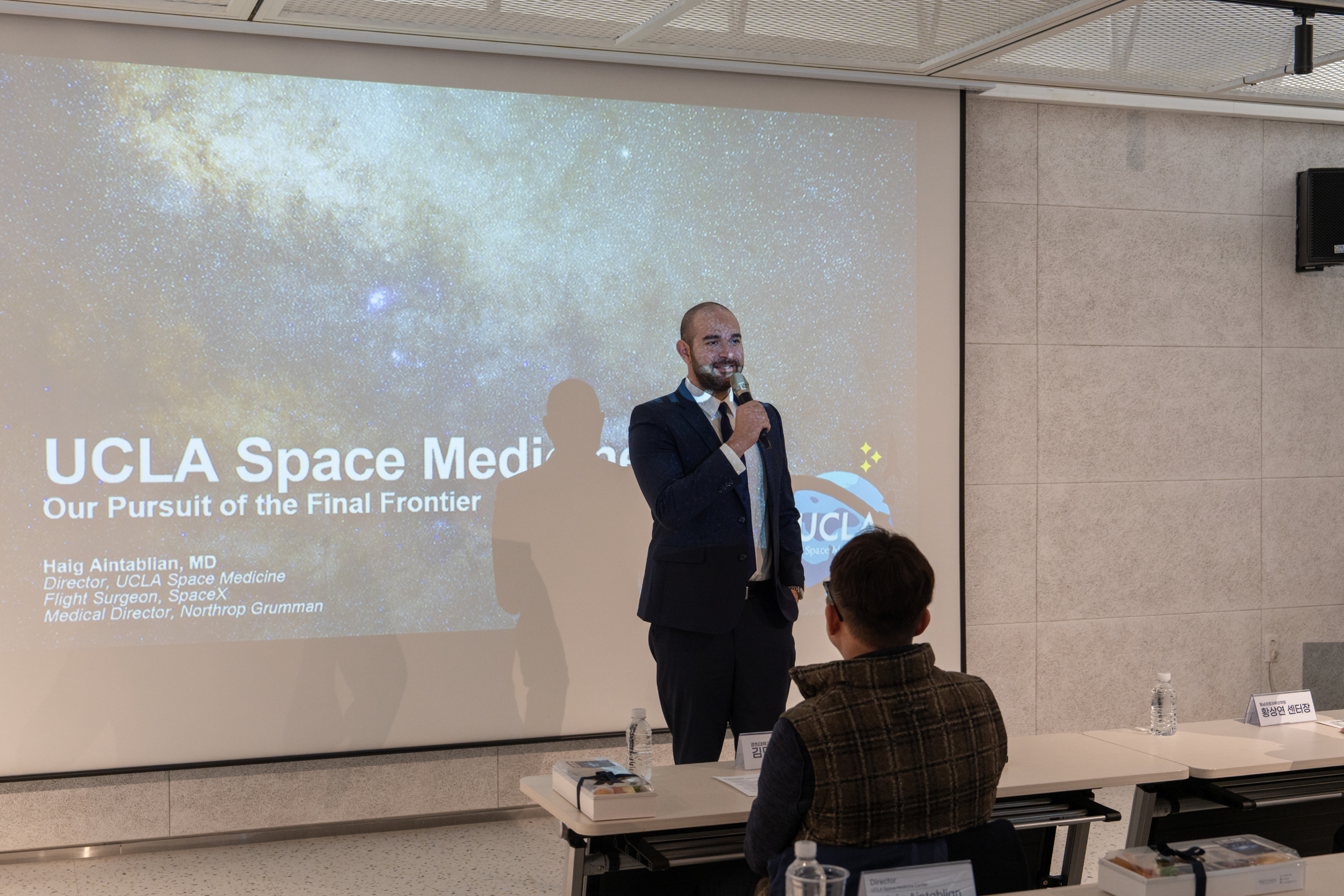 Professor Haig Aintablian, Director of the UCLA Space Medicine Center, delivered a keynote under the theme "The Pursuit of Space Medicine: The Final Frontier."