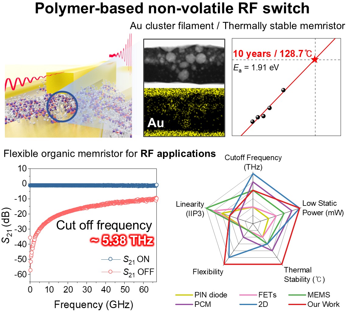 Figure 1. Schematic image, illustrating the polymer-based non-volatile RF switch.